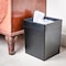 Dacasso Classic Black Leather Square Waste Basket AG-1003 - alternate 5